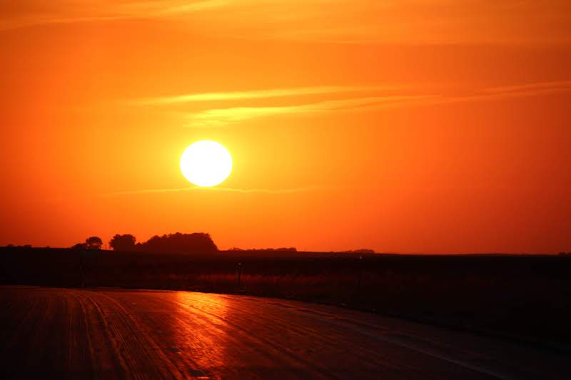 Sunset over highway 7 photo by Ed Hendrickson Jr 2018